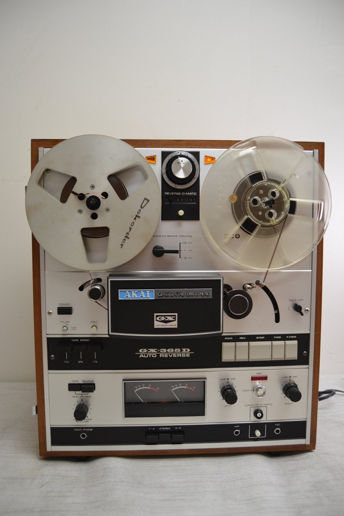 Akai GX-365D Reel to Reel Deck * Wood Box with Cover * Fully Serviced