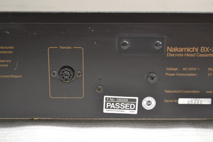 Nakamichi BX-300 Stereo Cassette Deck * 3 Heads * Fully Serviced * New Belts