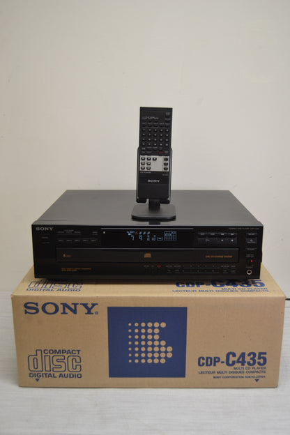 Sony CDP-C435 CD Carousel * 5 Discs * Remote * Box