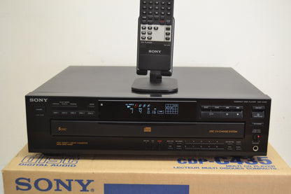 Sony CDP-C435 CD Carousel * 5 Discs * Remote * Box
