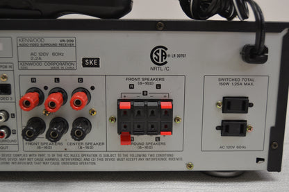 Kenwood VR-209 Stereo Receiver * 100W RMS * Remote * Fully Serviced