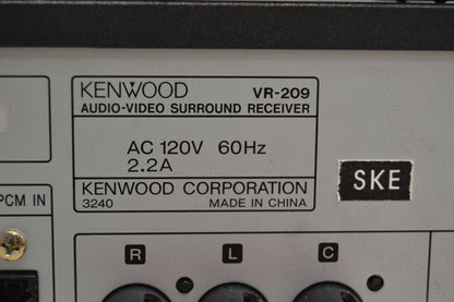 Kenwood VR-209 Stereo Receiver * 100W RMS * Remote * Fully Serviced