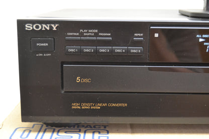 Sony CDP-C435 CD Carousel * 5 Discs * Remote * Box