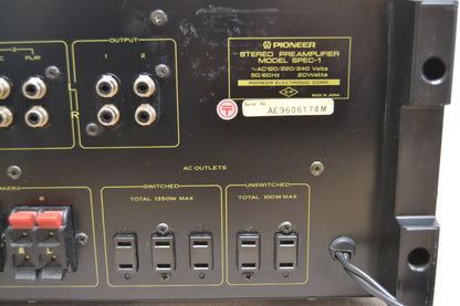 Pioneer SPEC1 Stereo Preamplifier * Fully Serviced