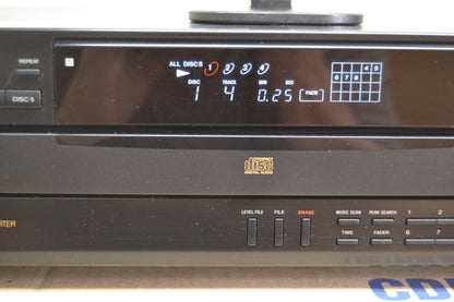 Sony CDP-C435 CD Carousel * 5 Discs * Remote * Box