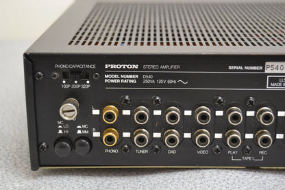 Proton D540 Stereo Integrated Amplifier * 40W RMS * 1980