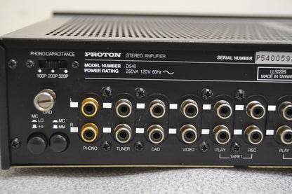 Proton D540 Stereo Integrated Amplifier * 40W RMS * 1980