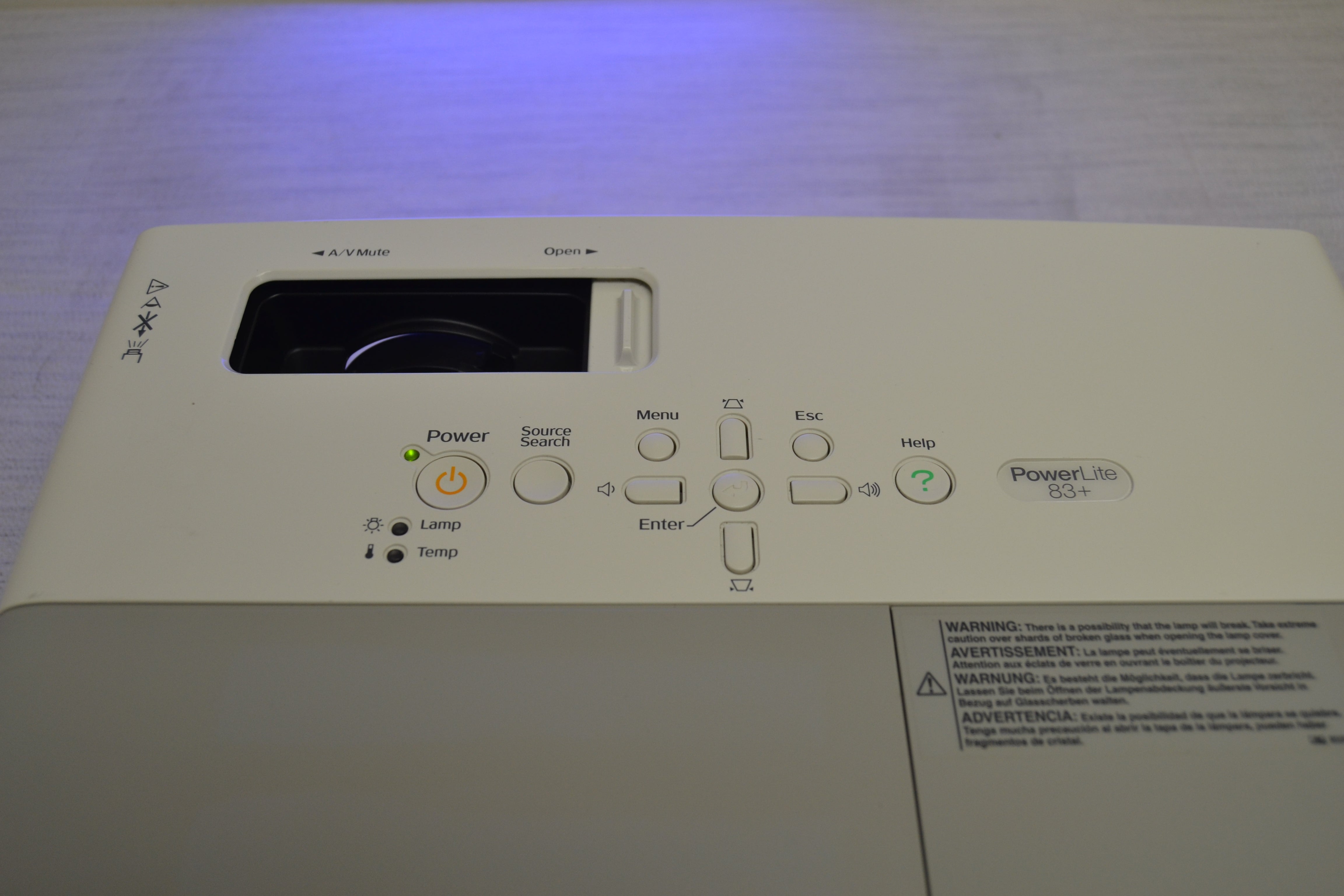 Epson PowerLite 83+ Video Projector * Fully Serviced * Lamp at 50% of Life *