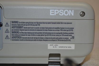 Epson PowerLite 83+ Video Projector * Fully Serviced * Lamp at 50% of Life *