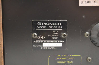 Pioneer CT-F9191 Single Cassette Deck * Fully Serviced * New Belts & Capstan