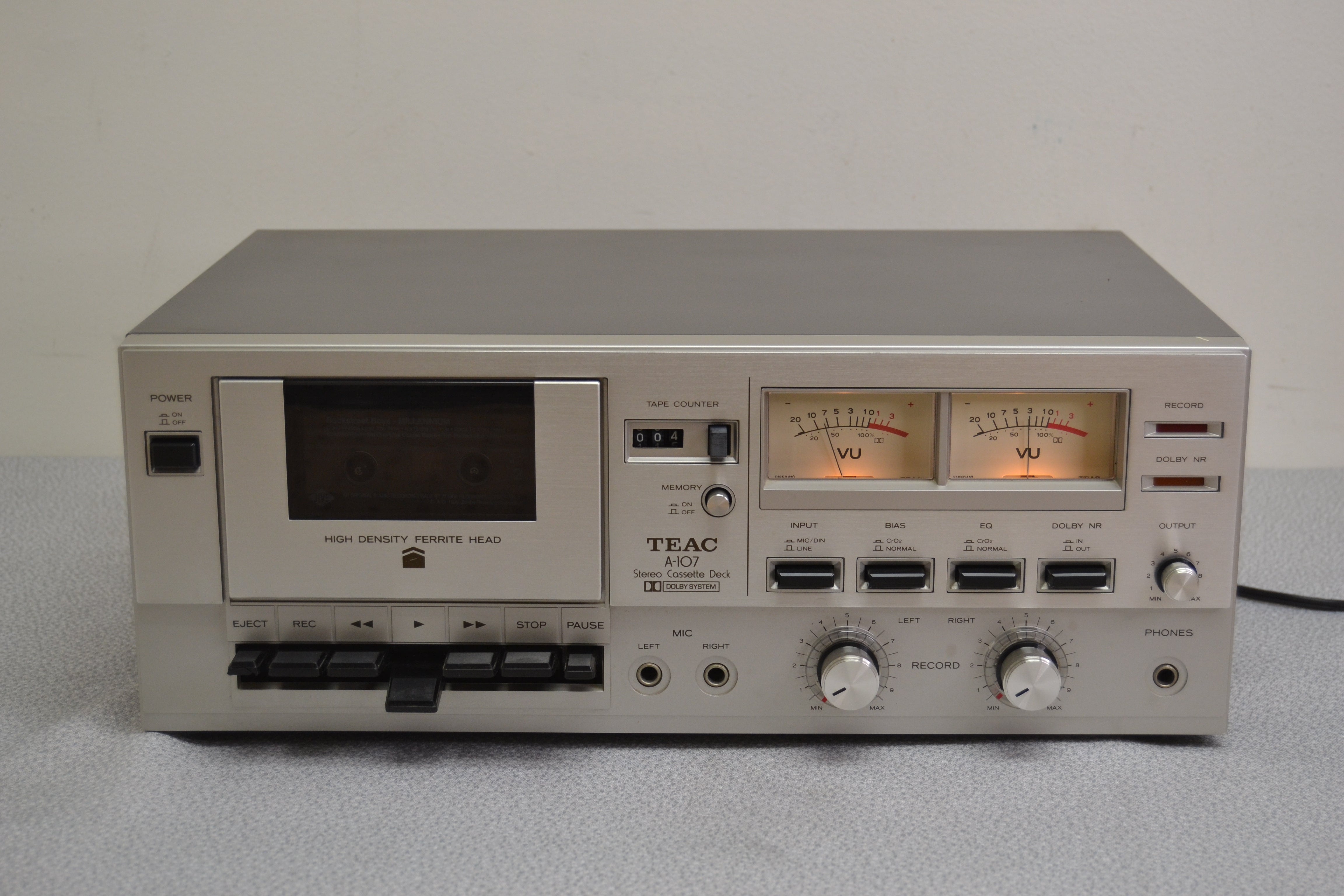 Teac A-107 Single Cassette Deck * Fully Serviced * New Belts