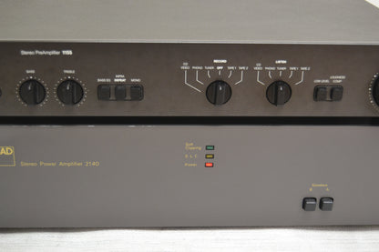 NAD Pre+Amp Set * 1155 Stereo Preamplifier * 2140 Power Amplifier * Fully Serviced
