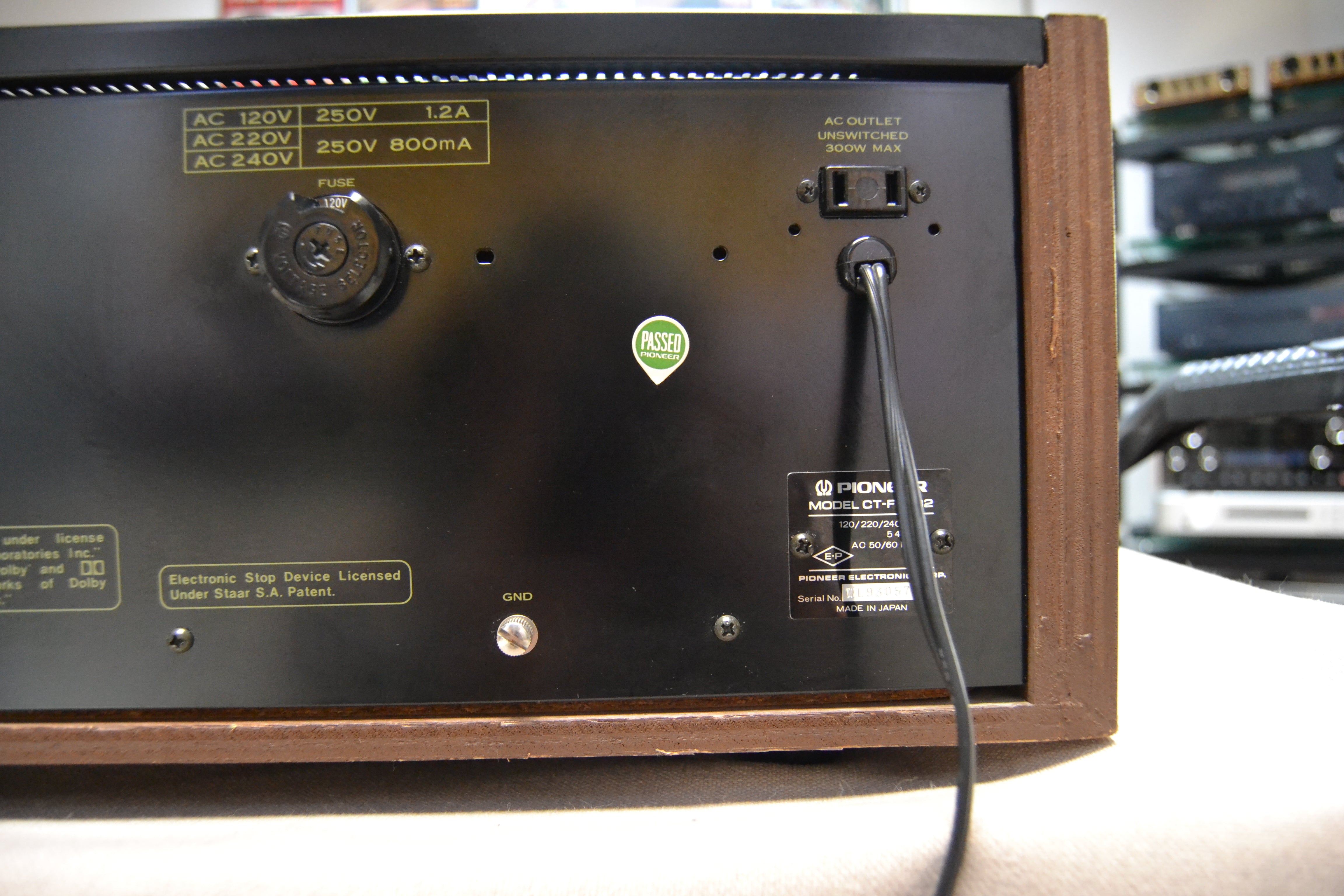 Pioneer CT-F8282 Single Cassette Deck * Fully Serviced * New Belts