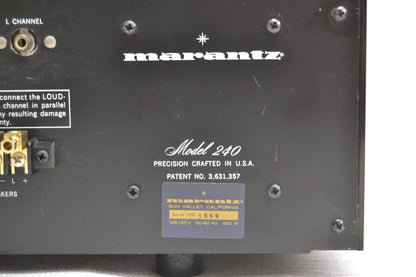 Marantz 240 Stereo Power Amplifier * Fully Serviced * Recapped * NEW Heiukko Solid Wood Case