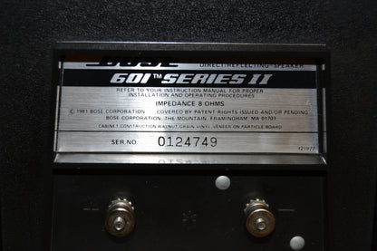Bose 601 Series II Floor Standing Speakers * Fully Serviced * Refoamed 2026 *
