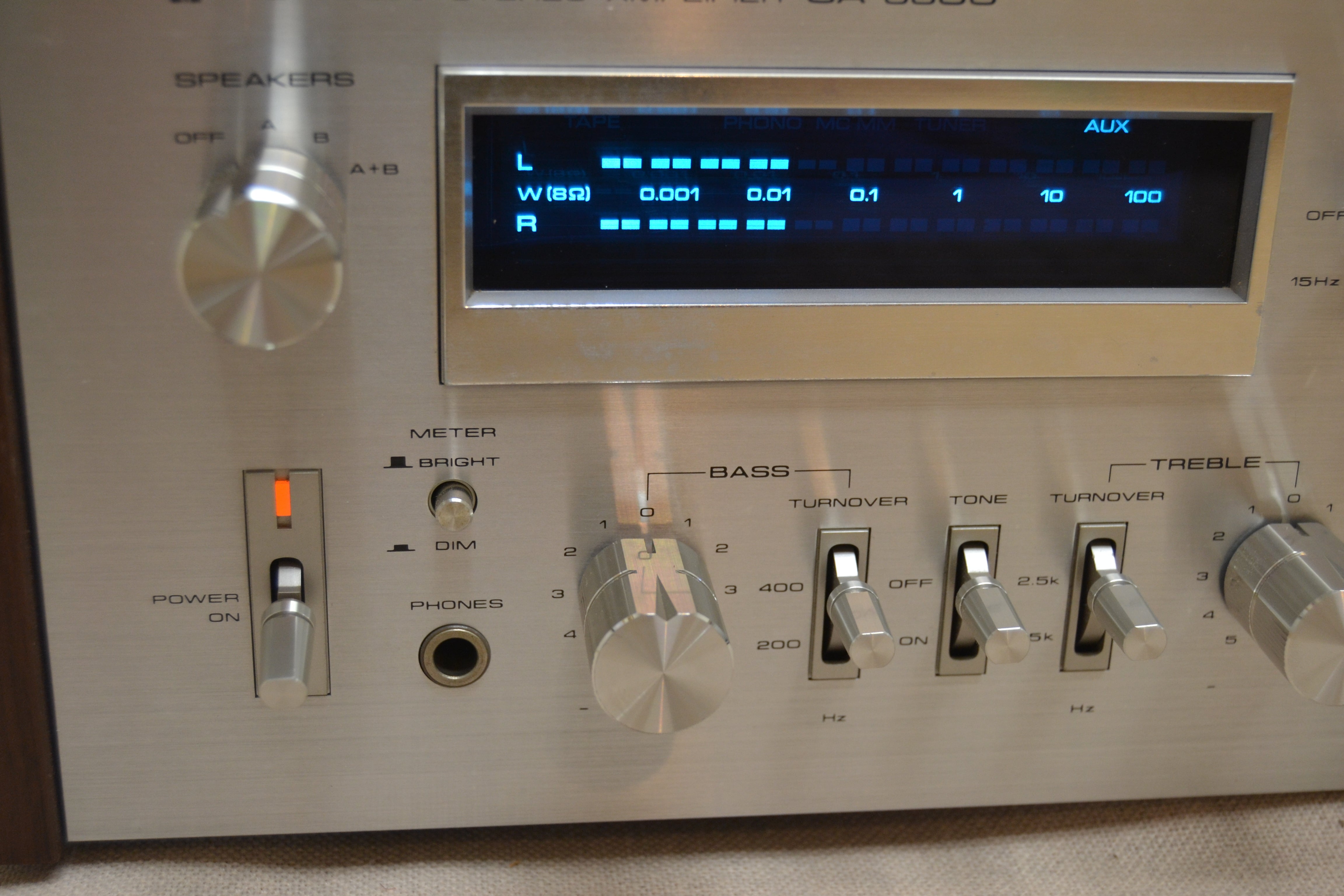 ステレオアンプ　☆PIONEER パイオニア　SA-9800☆ジャンク品 6 27 PIONEER SA 9800 + Wood Box Stereo Amplifier 100+100 W RMS Vintage