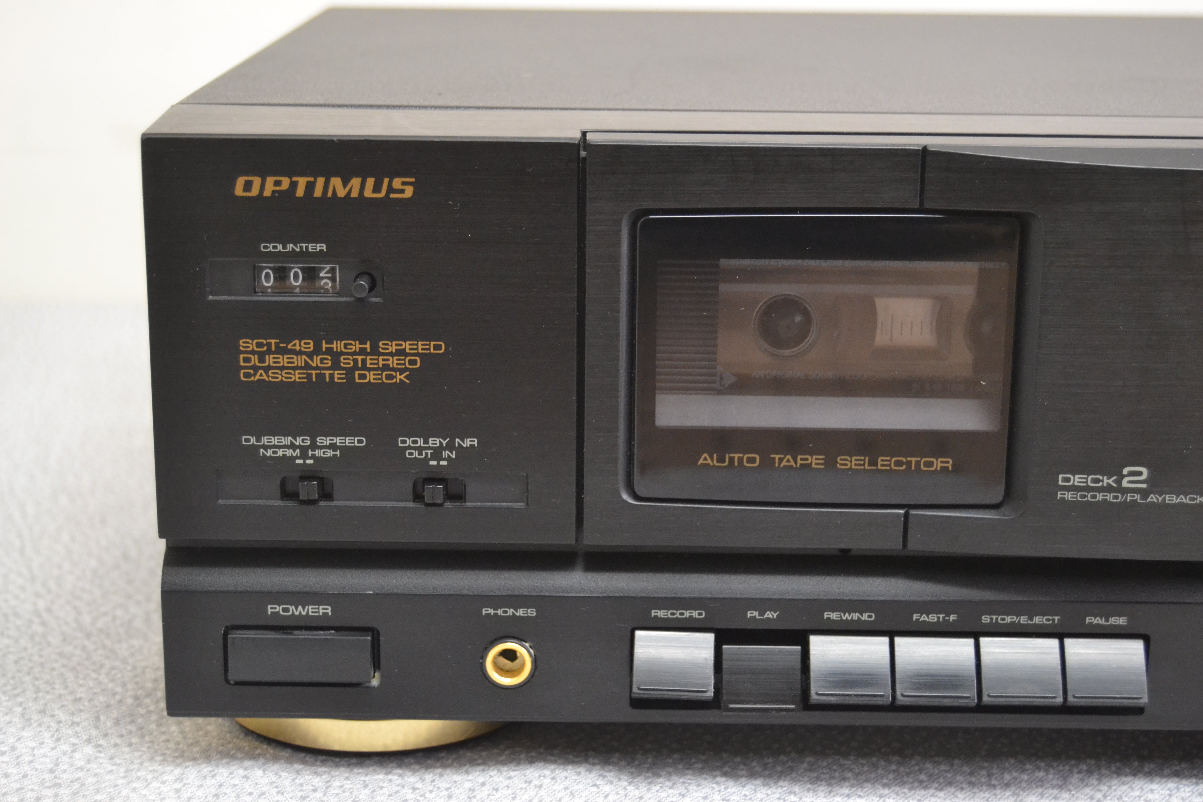 Optimus 14-664 Double Cassette Deck * Fully Serviced * New Belts