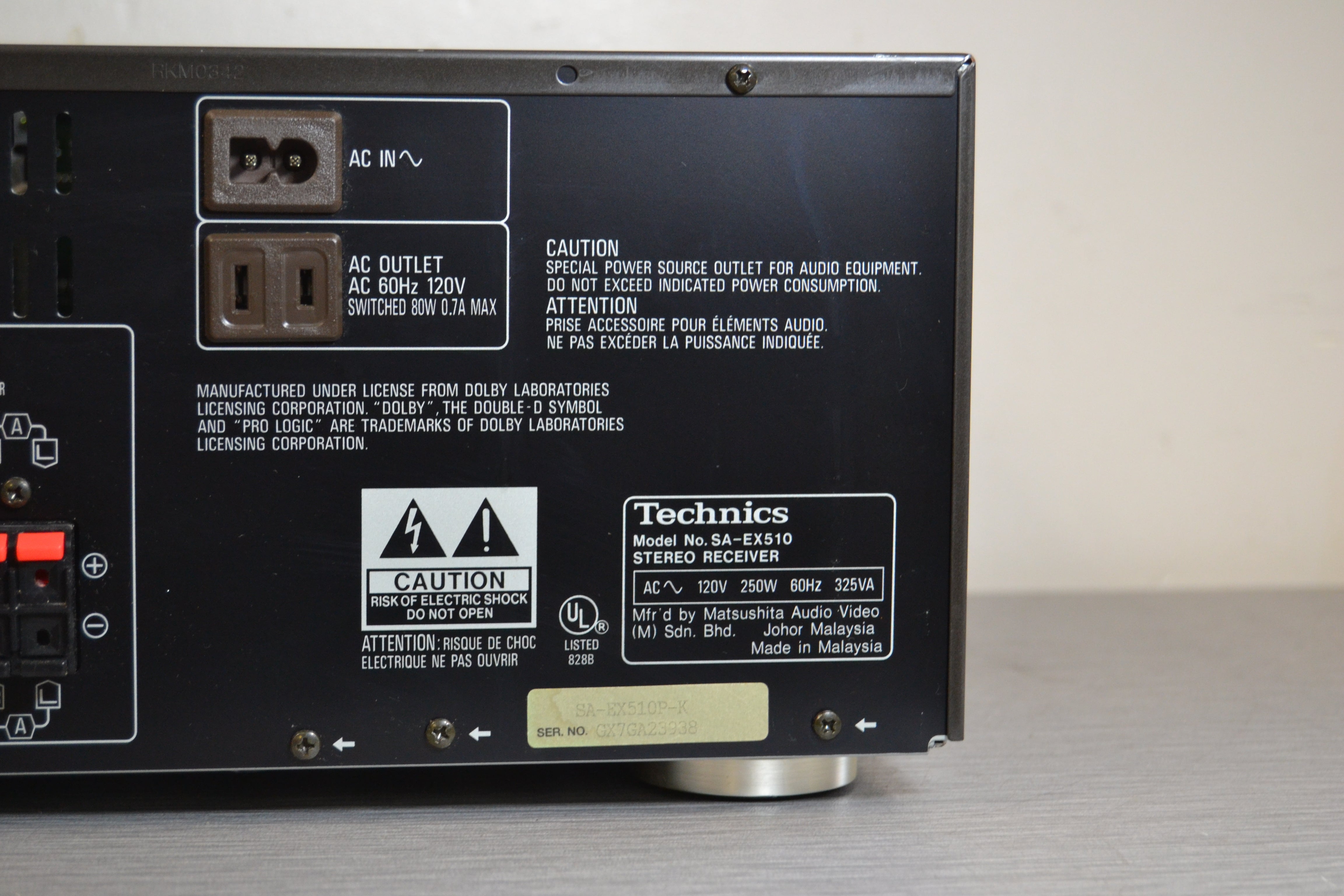 Technics SA-EX510 Stereo Receiver with Original Remote Control