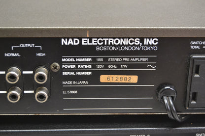 NAD Pre+Amp Set * 1155 Stereo Preamplifier * 2140 Power Amplifier * Fully Serviced