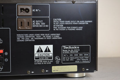 Technics SA-EX510 Stereo Receiver with Original Remote Control