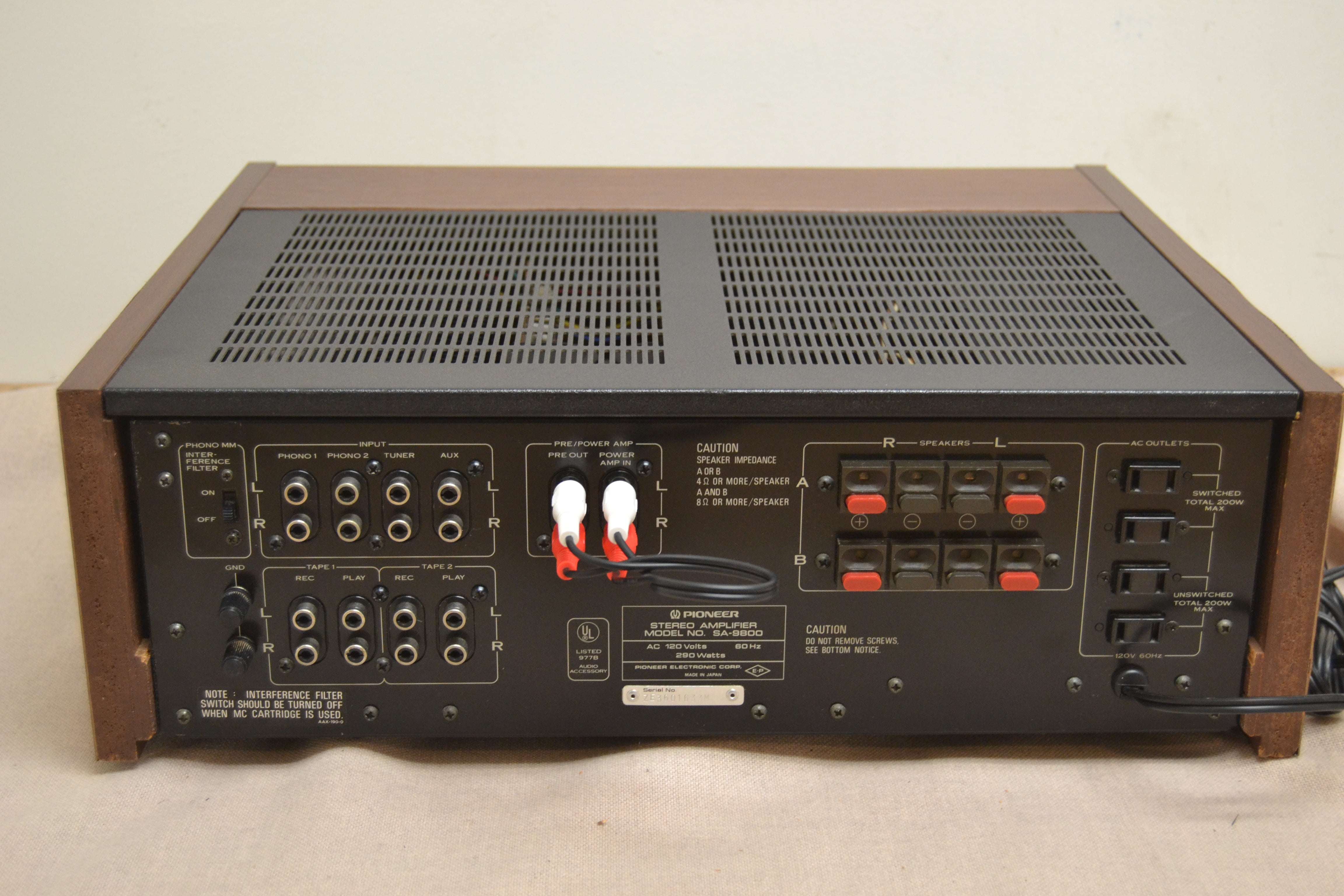 Pioneer SA-9800 Stereo Integrated Amplifier * FULLY RECAPPED