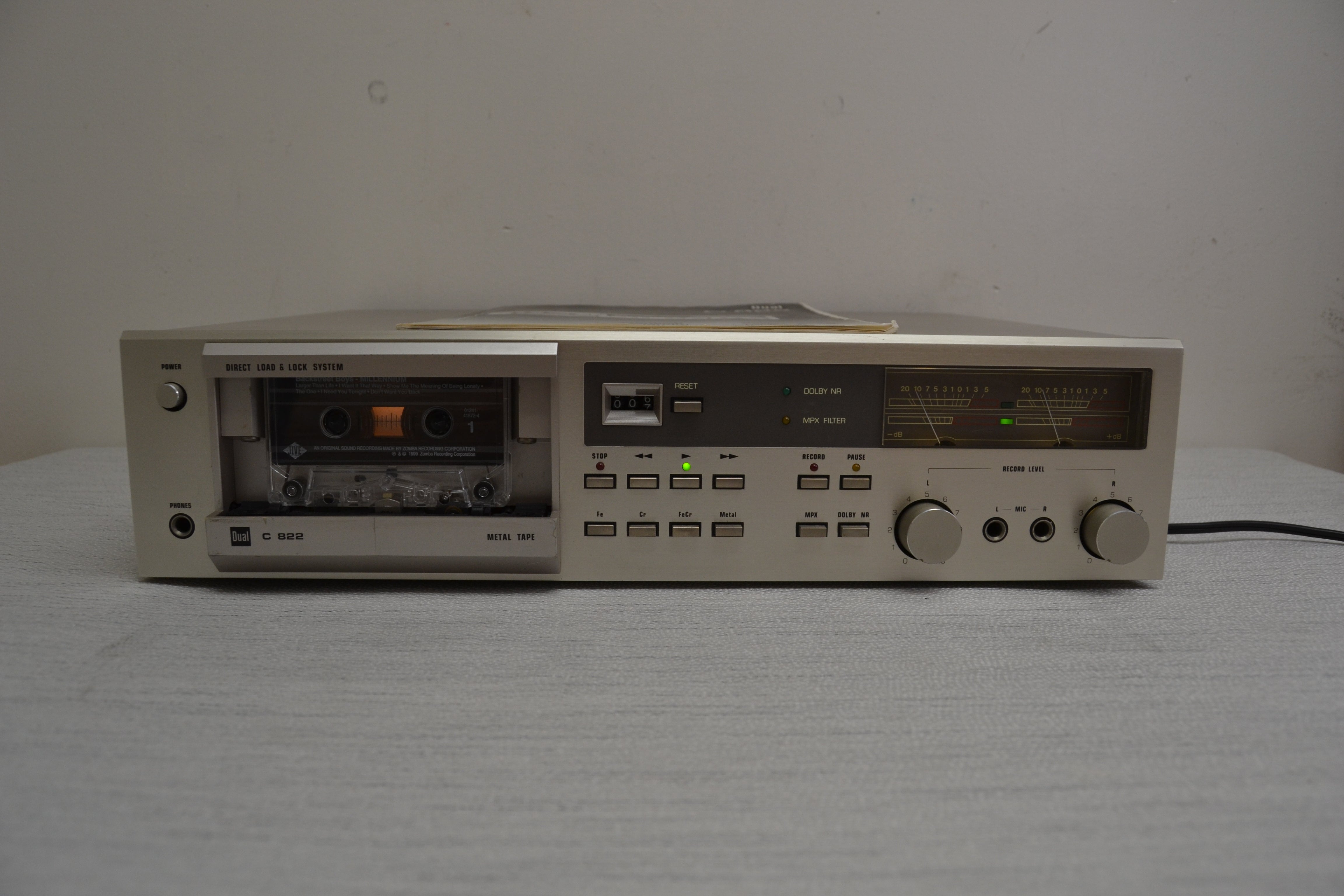 Dual C822 Single Cassette Deck * Manual * Fully Serviced *