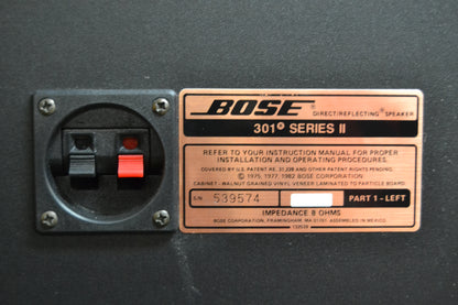 Bose 301 Series II Bookshelf Speakers * Fully Serviced