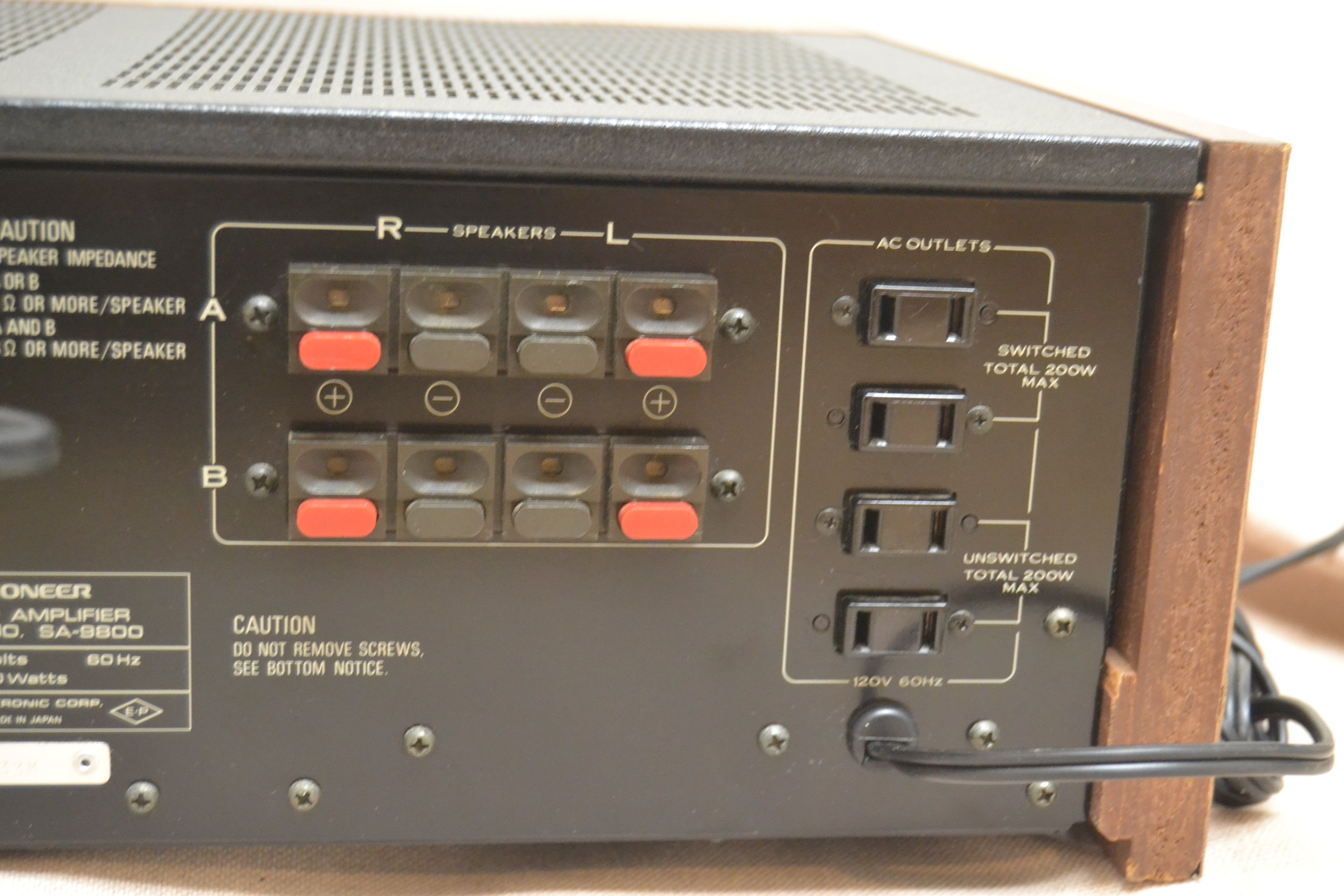 Pioneer SA-9800 Stereo Integrated Amplifier * FULLY RECAPPED