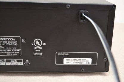 Onkyo DX-C390 6-CD changer with MP3 CD playback * Remote * 2009