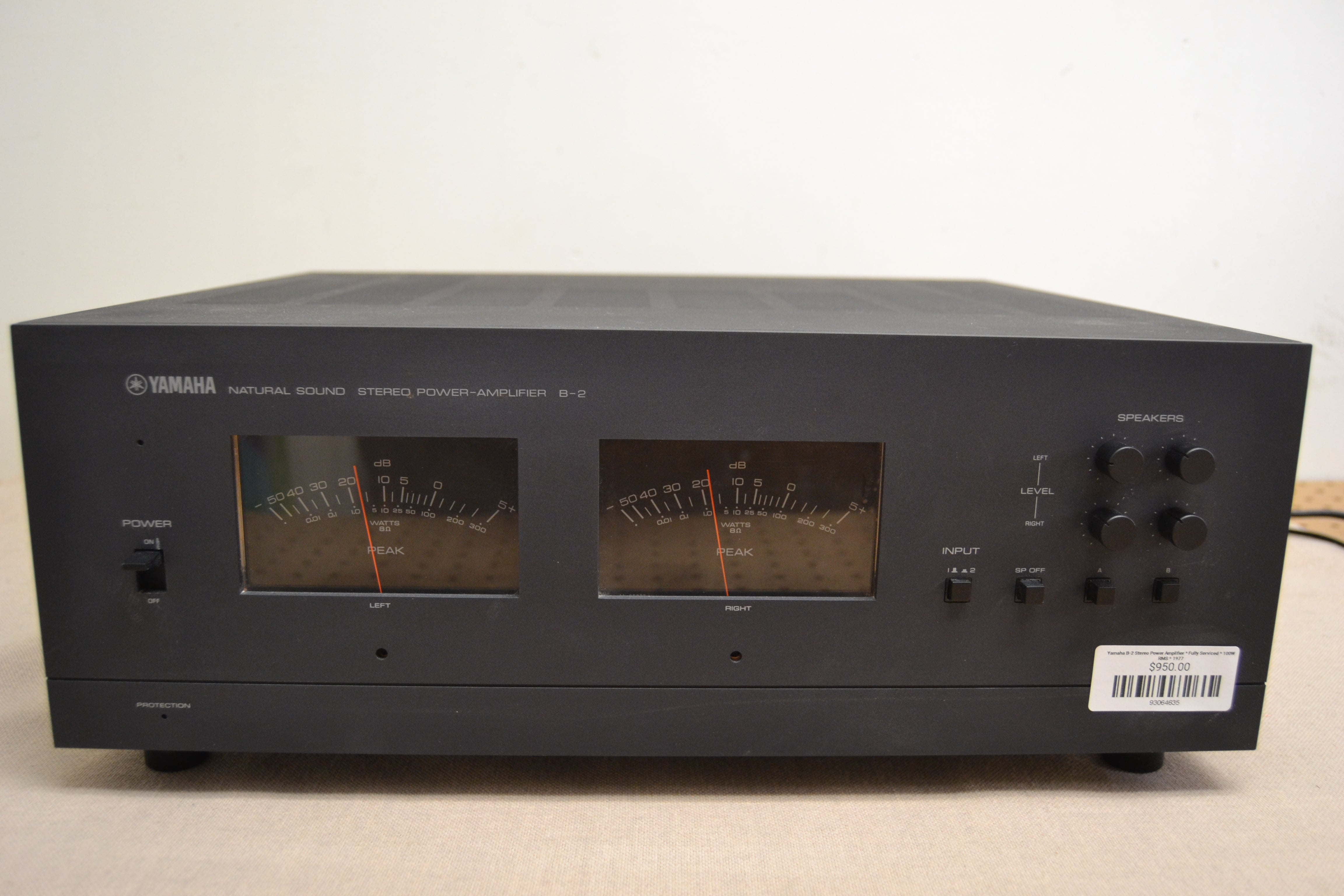 Yamaha B-2 Stereo Power Amplifier * Fully Serviced * 100W RMS * 1977
