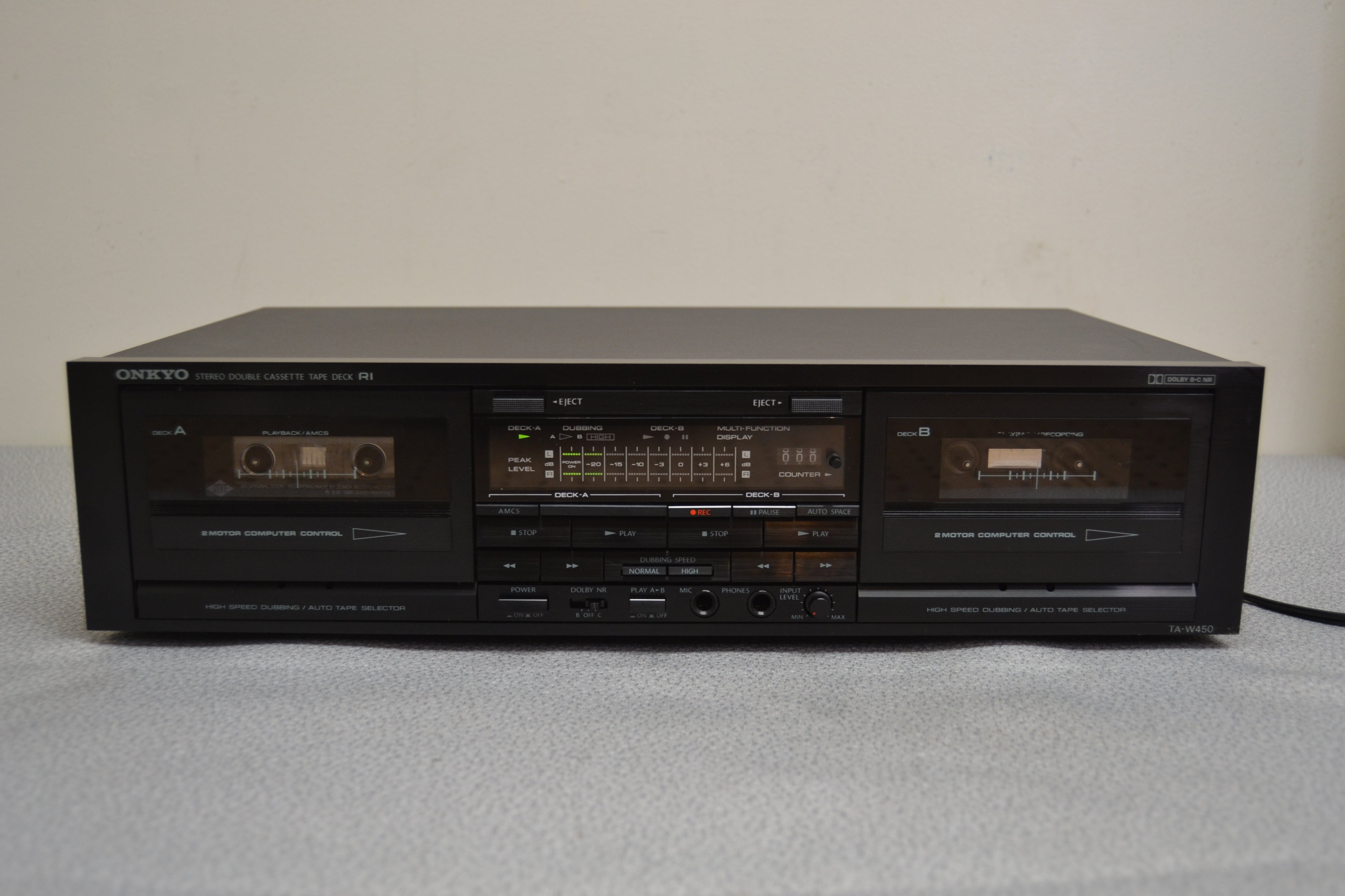 Onkyo TA-W450 Double Cassette Deck * Fully Serviced * New Belts