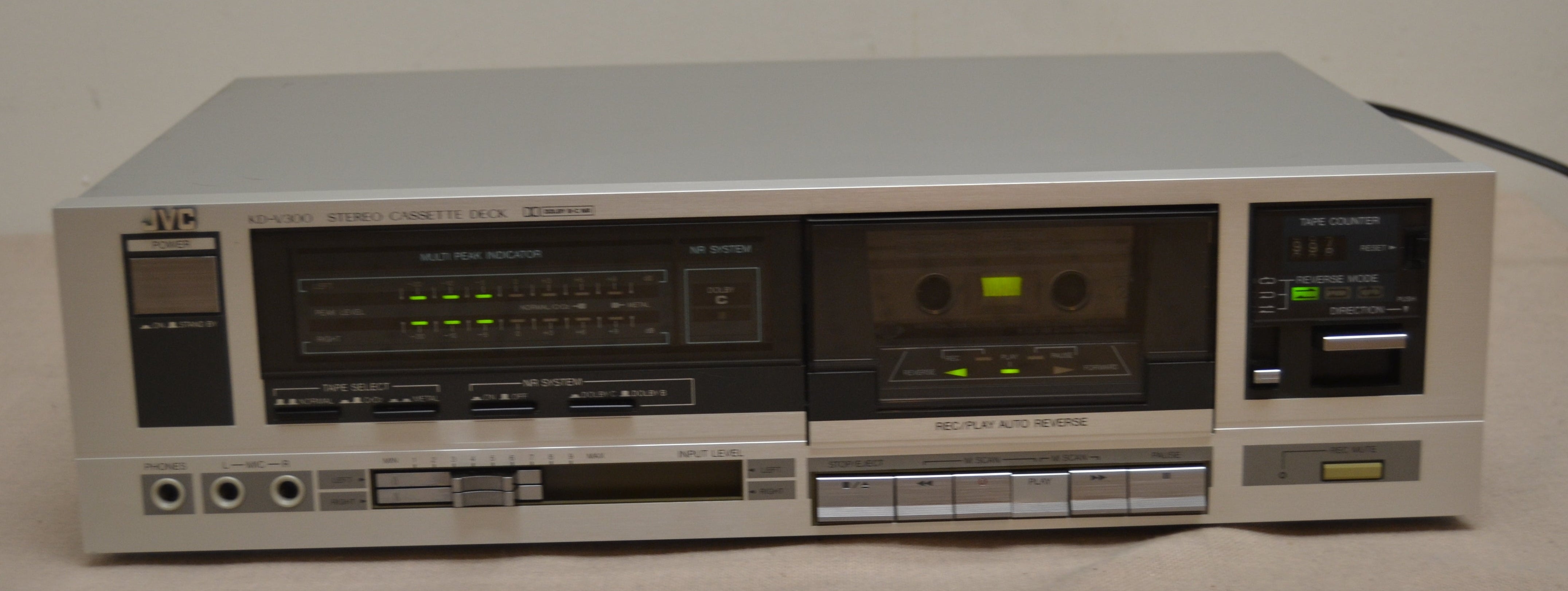 JVC KD-V300 Single Cassette Deck * Fully Serviced * New Belts