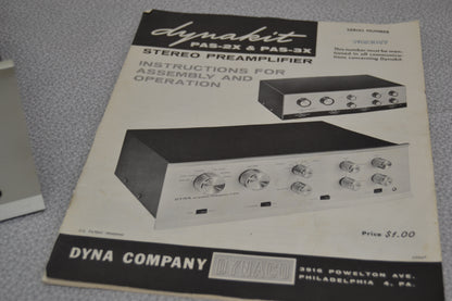 Dynaco Dyna PAS Stereo Tube Preamplifier * New Caps * Manual