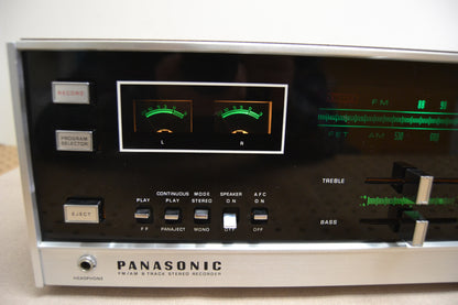 Panasonic RS-820S * 1970 Stereo Receiver with 8 Track Player and Speakers