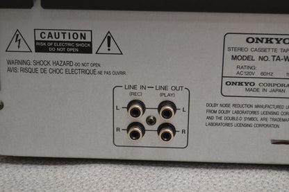 Onkyo TA-W450 Double Cassette Deck * Fully Serviced * New Belts