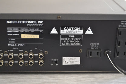 NAD Preamplifier Tuner 1700