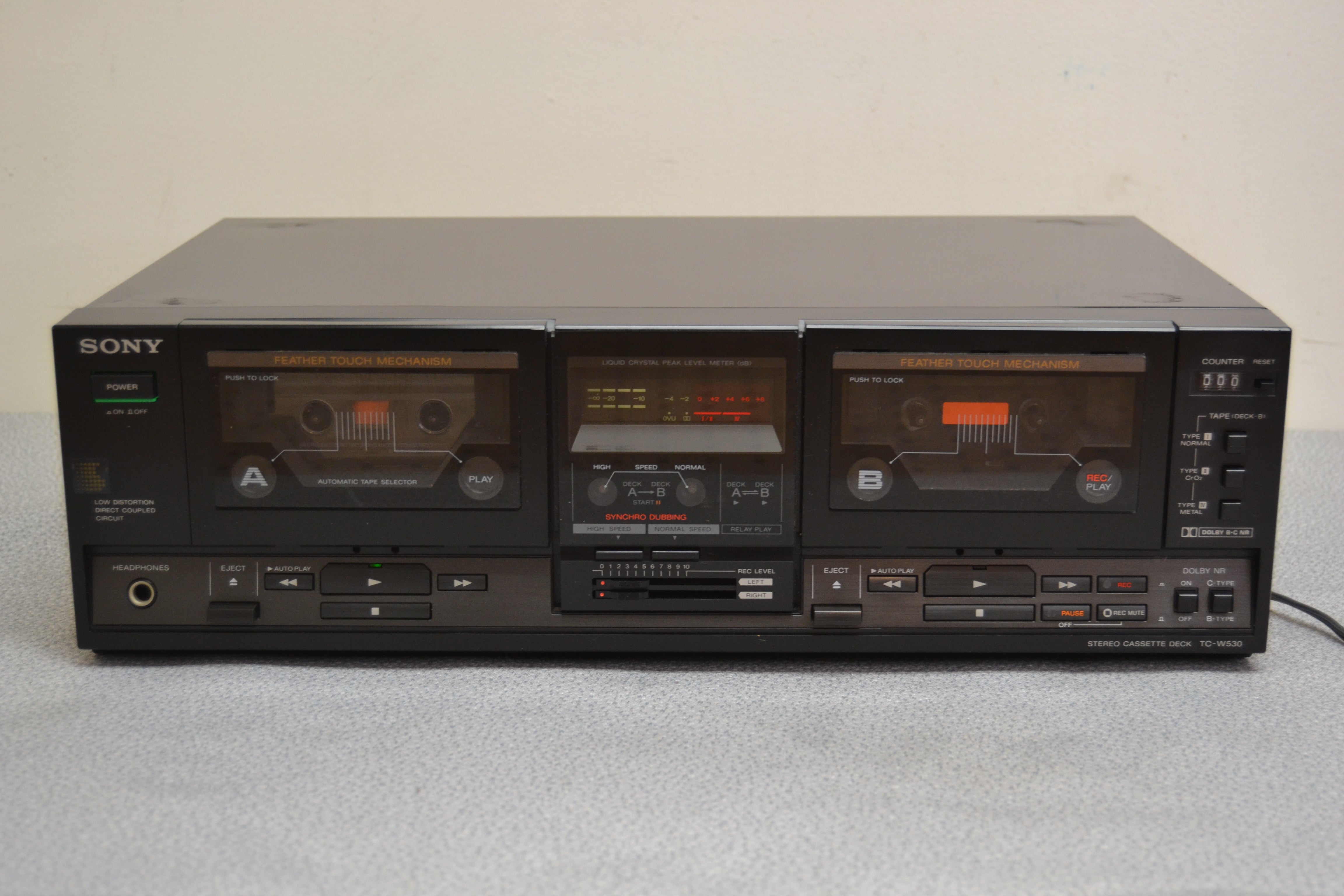 Sony TC-W530 Double Cassette Deck * Fully Serviced * New Belts