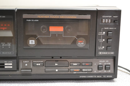 Sony TC-W530 Double Cassette Deck * Fully Serviced * New Belts