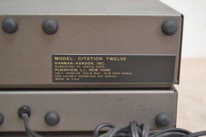 Harman Kardon Citation Twelve * Stereo Power Amplifier * 60W RMS * 1976