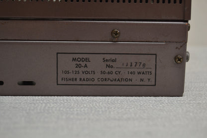 Fisher Model 20A Mono Tube Amplifier * Fully Serviced *