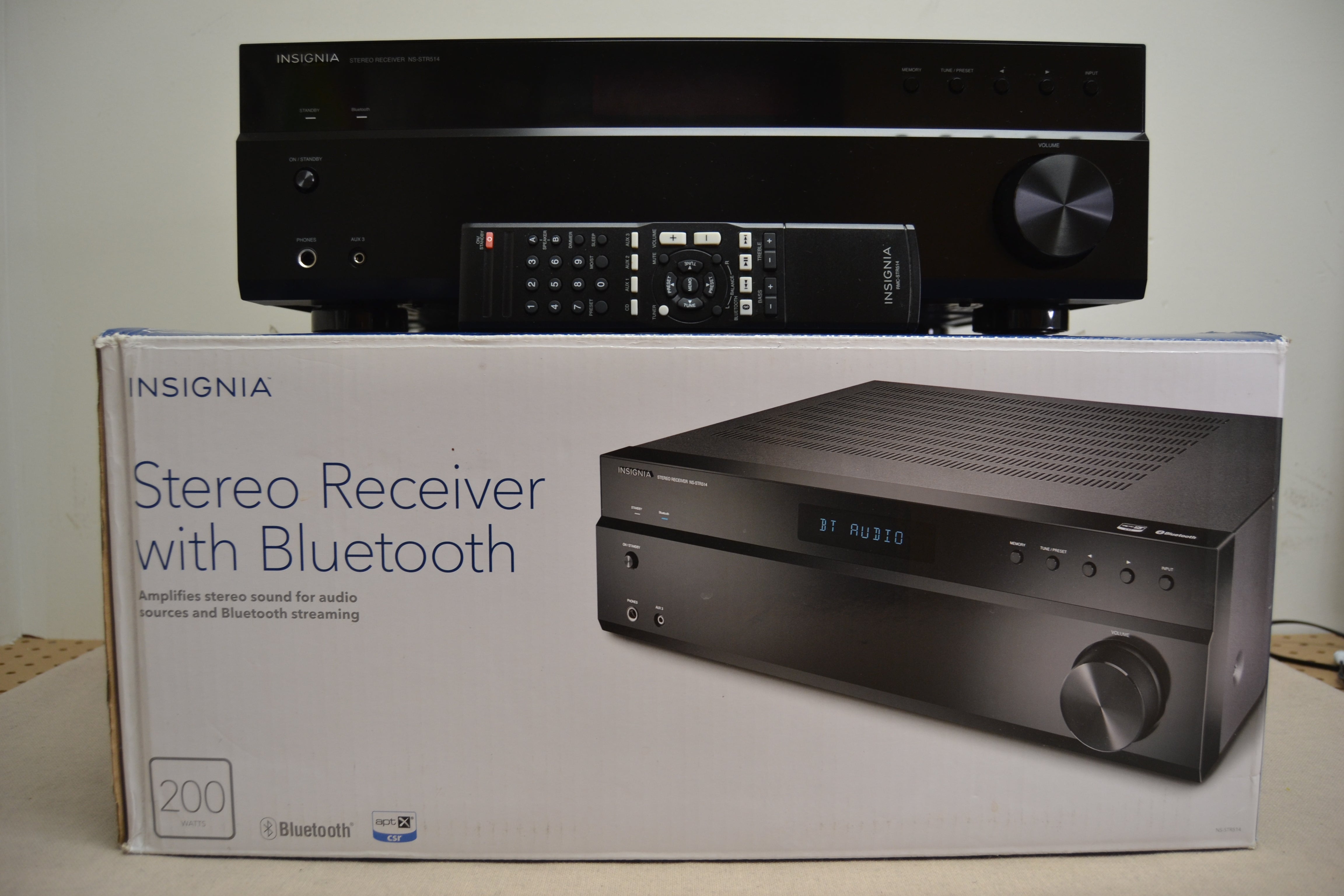 Insigna NS-STR514 Stereo Receiver * Bluetooth * Remote * Box * 100W RMS