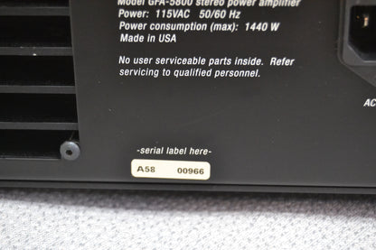 Adcom GFA-5800  Power Amplifier (1995) * 250W RMS