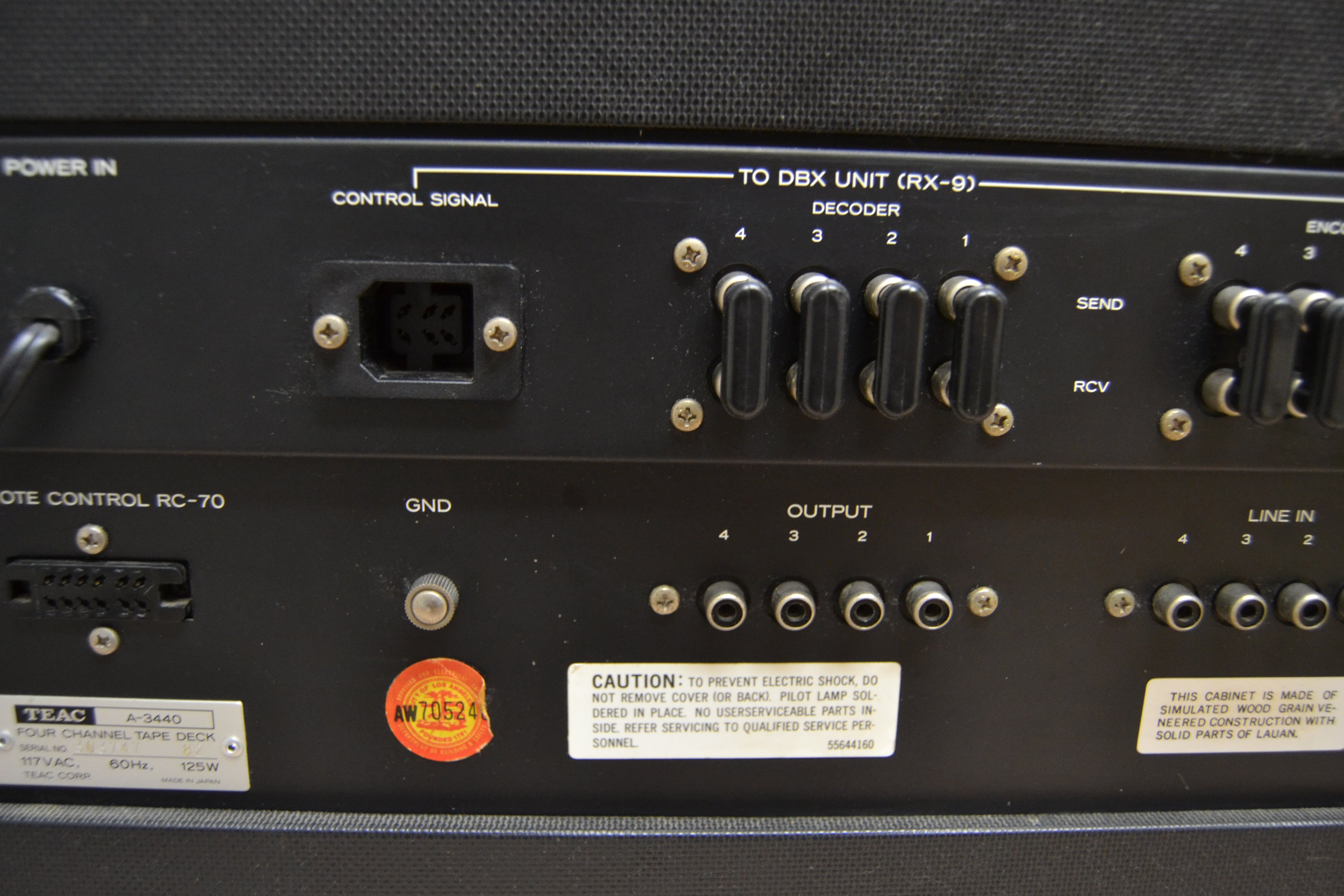 TEAC A-3440 4-Channel Multitrack Tape Deck with Simul-Sync (1979