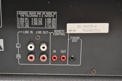 Technics RS-TR333 Double Cassette Deck * Fully Serviced * New Belts