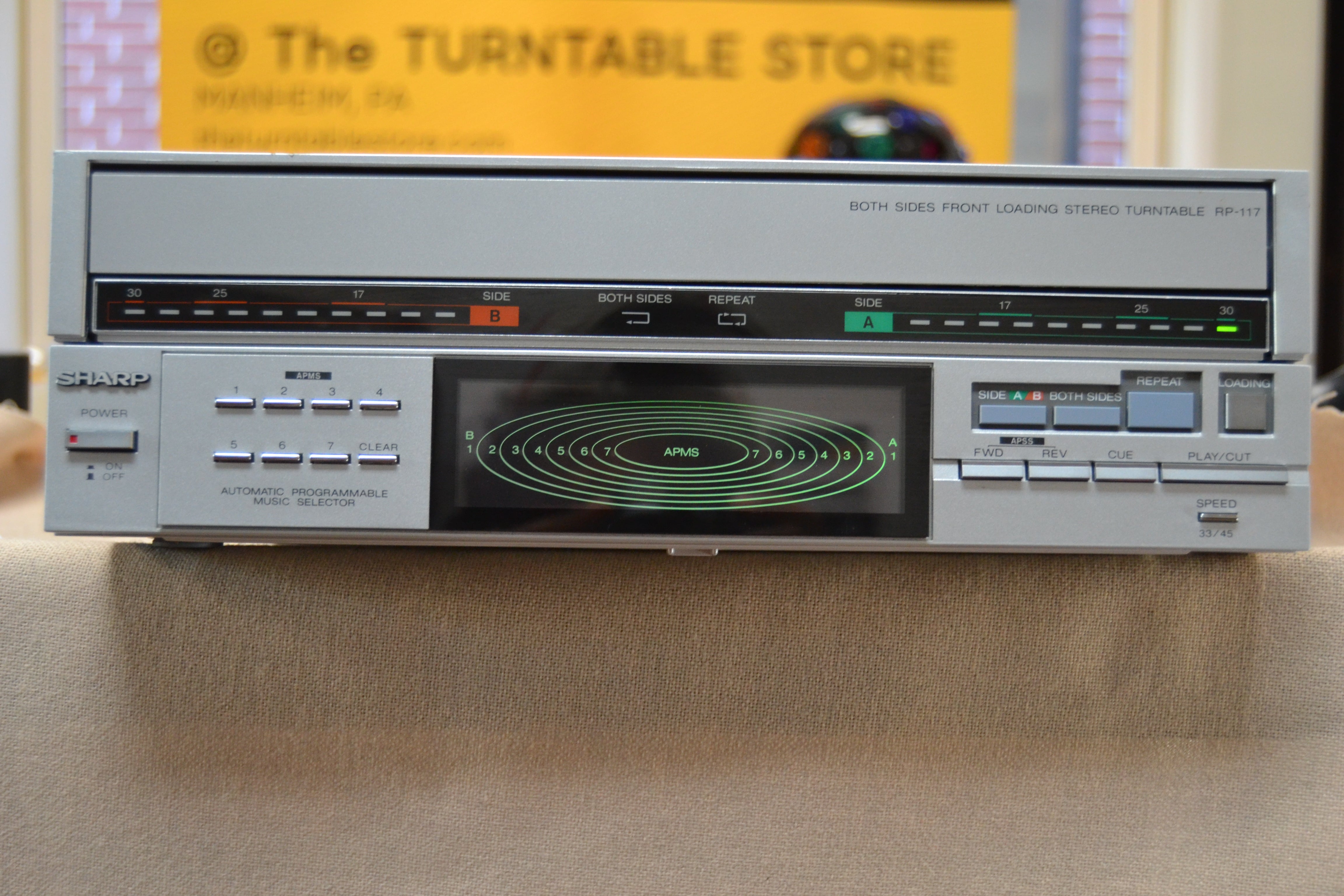 Sharp RP-117 Liner Tracking Turntable * A/B Side Playback * Fully Serv ...