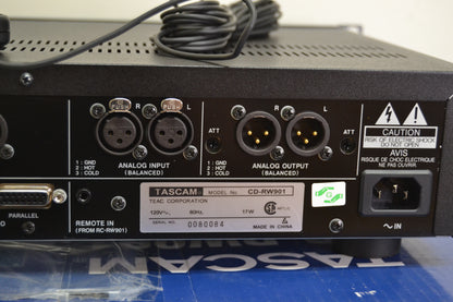 Tascam CD-RW901 CD Recorder/Player * Wired Remote * Box * Printed Manual