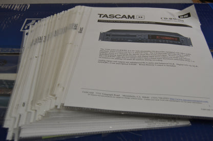 Tascam CD-RW901 CD Recorder/Player * Wired Remote * Box * Printed Manual