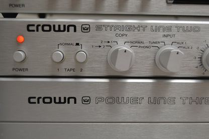 Crown Set * Straight Line Two Preamp * Power Line Three Amplifier * FM Two Tuner * Fully Serviced *
