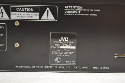 JVC TD-W220J Double Cassette Deck * Box * Fully Serviced * New Belts