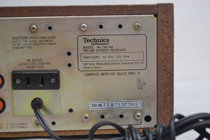 Technics SA-80 Stereo Receiver * 15W RMS * Fully Serviced